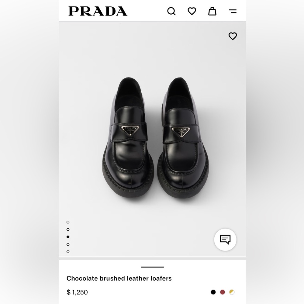 Prada Chocolate Brushed Leather Loafers